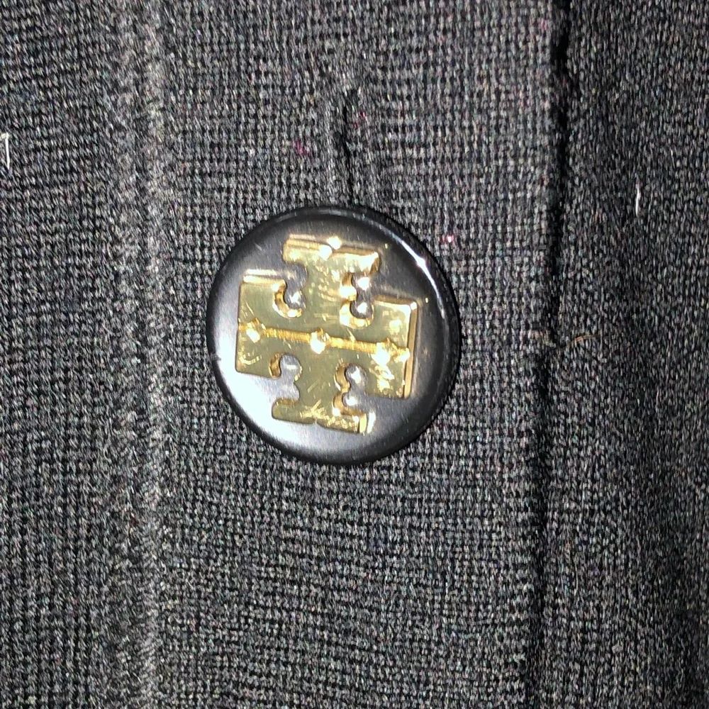 Tory Burch black merino wool cardigan. XS